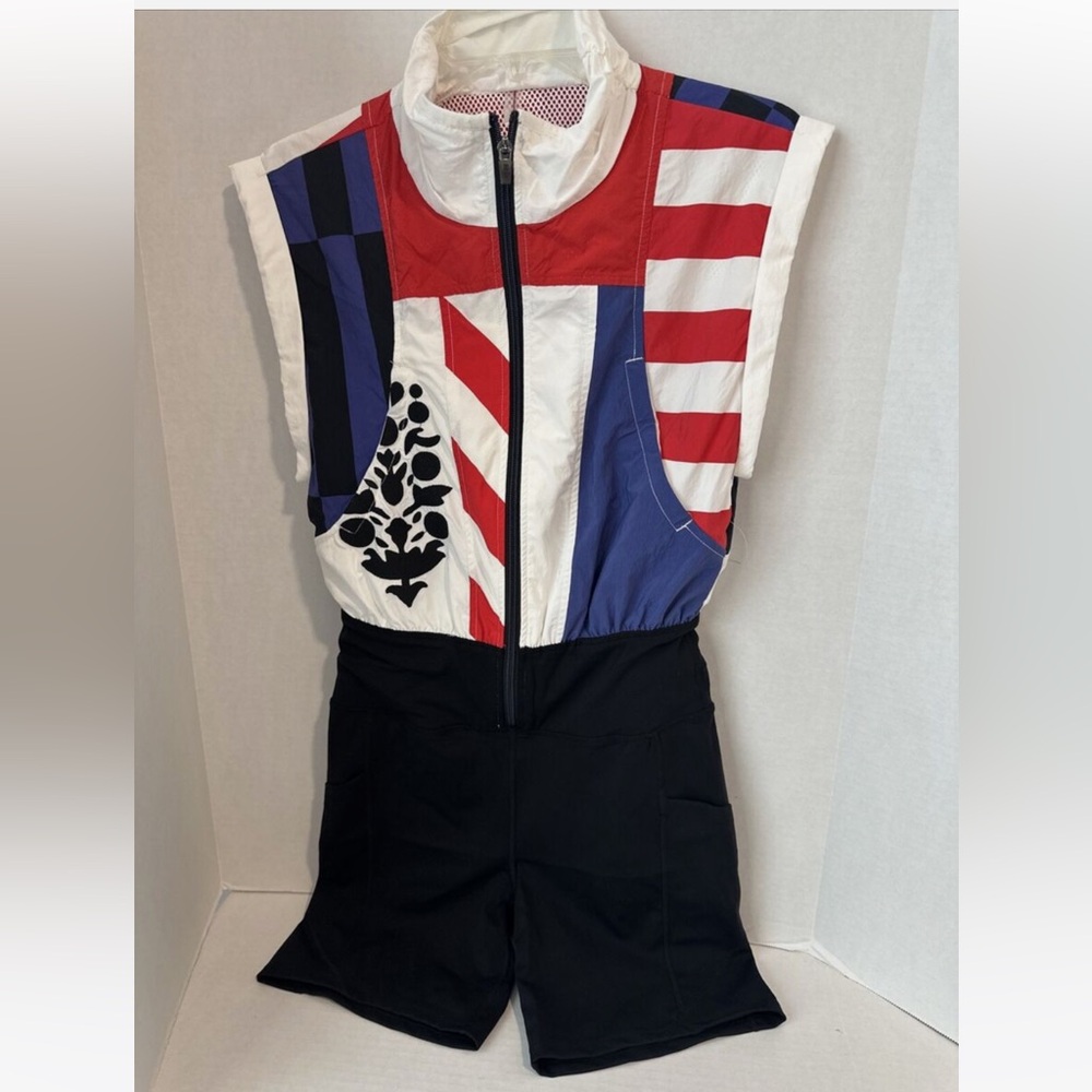 FP Movement romper jumper jumpsuit athletic romper American flag patriotic
